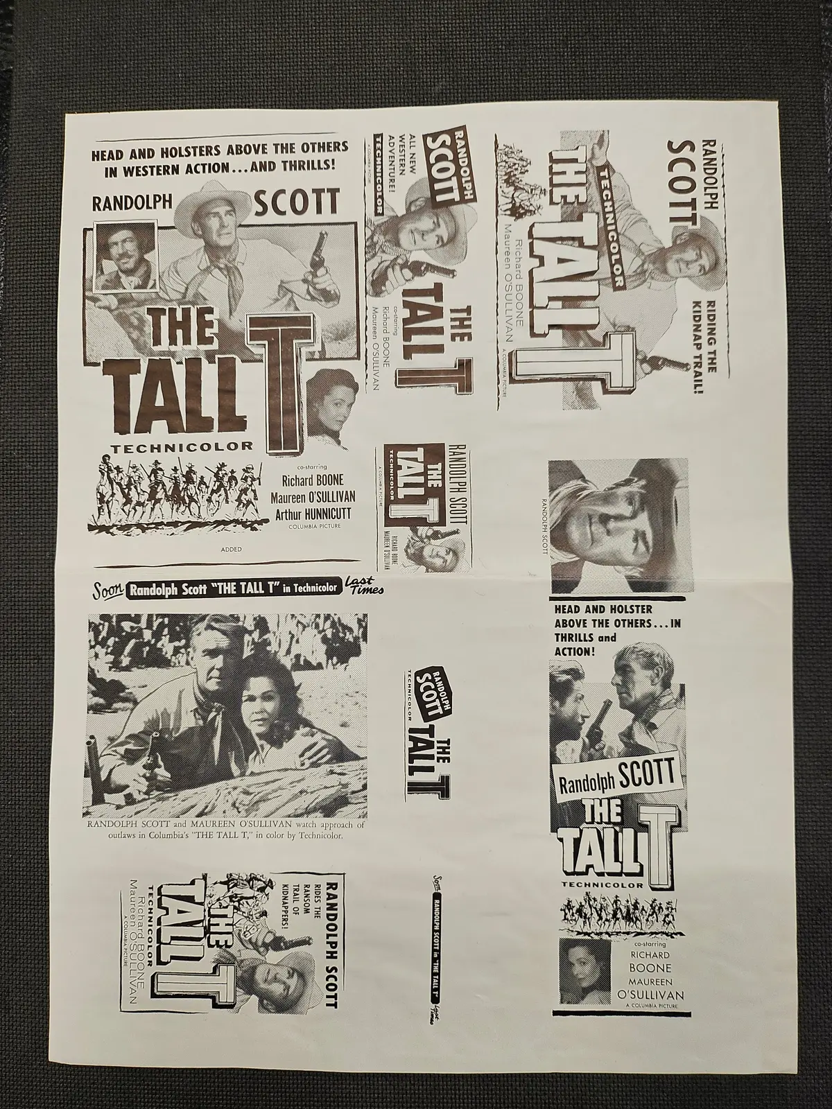 "The Tall T" Original Movie Ad Clip Art Print 1