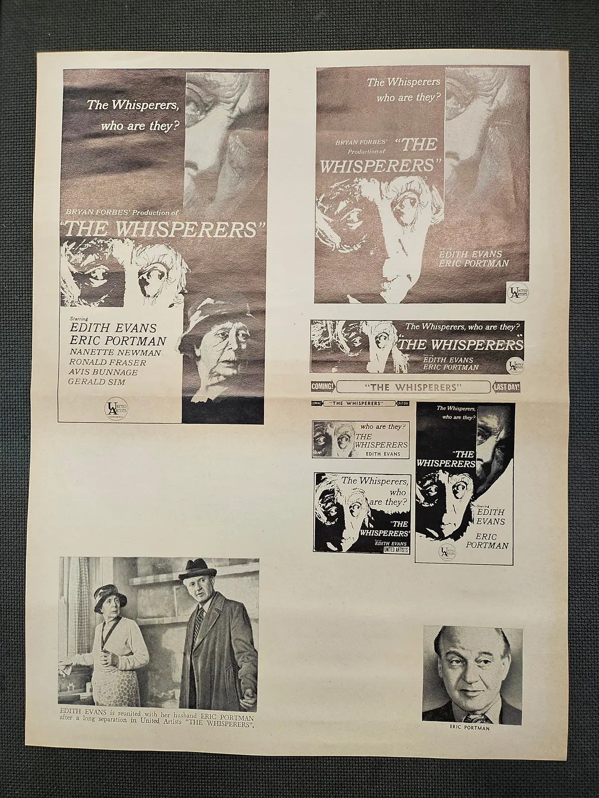 "The Whisperers" Original Movie Ad Clip Art Print 1