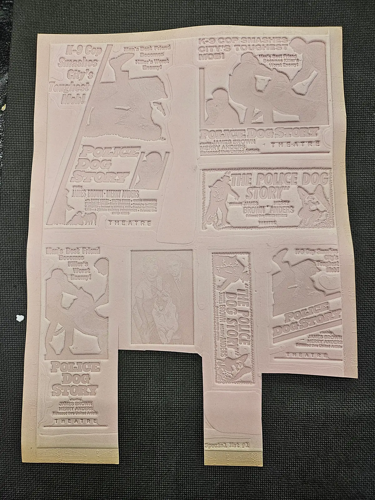 "Police Dog Story" Original Movie Ad Mat Mold 1