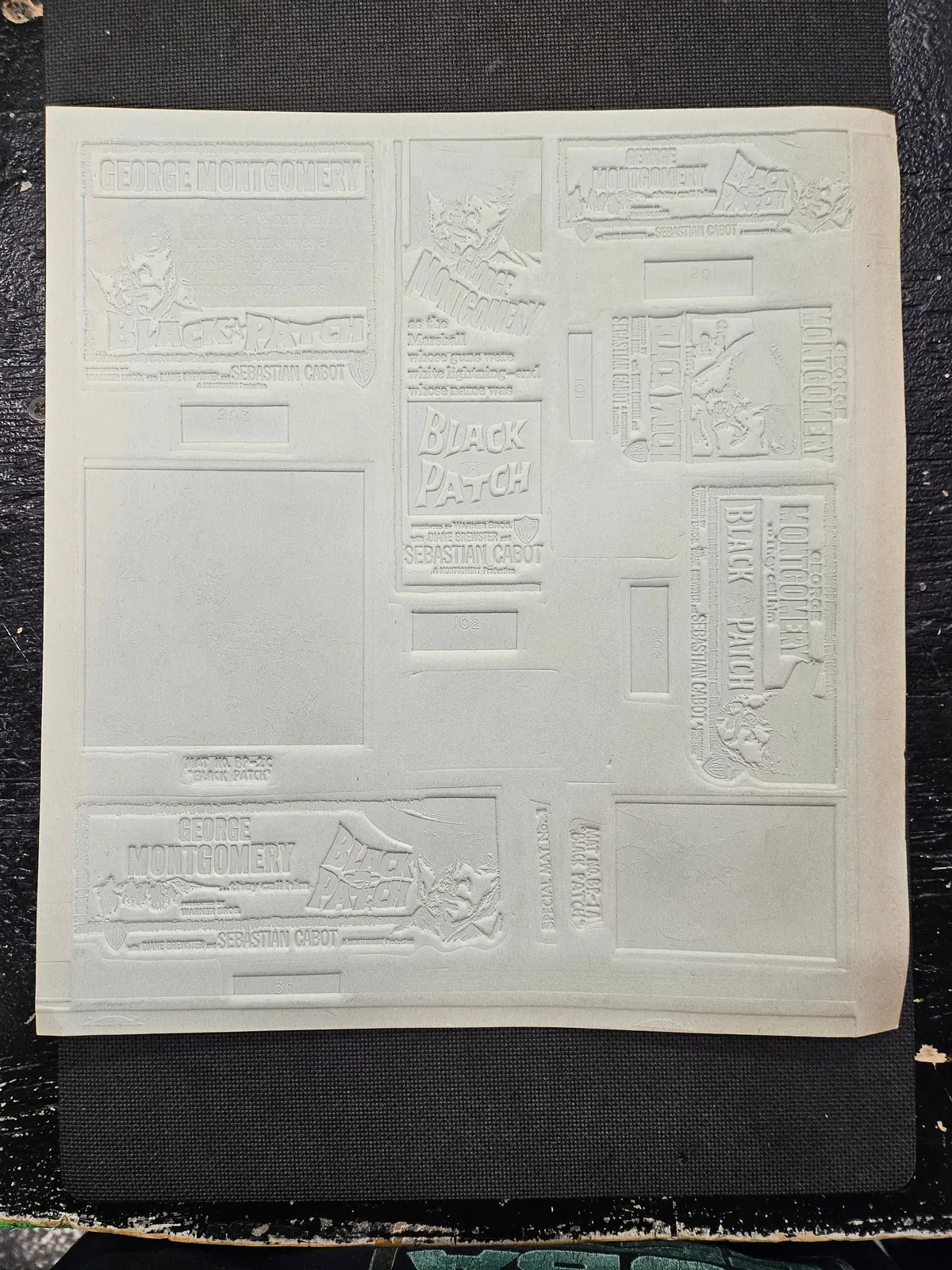 "Black Patch" Original Movie Ad Mat Mold 1
