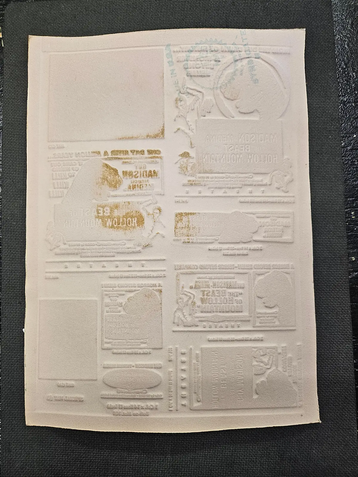 "The Beast Of Hollow Mountain" Original Movie Ad Mat Mold 2
