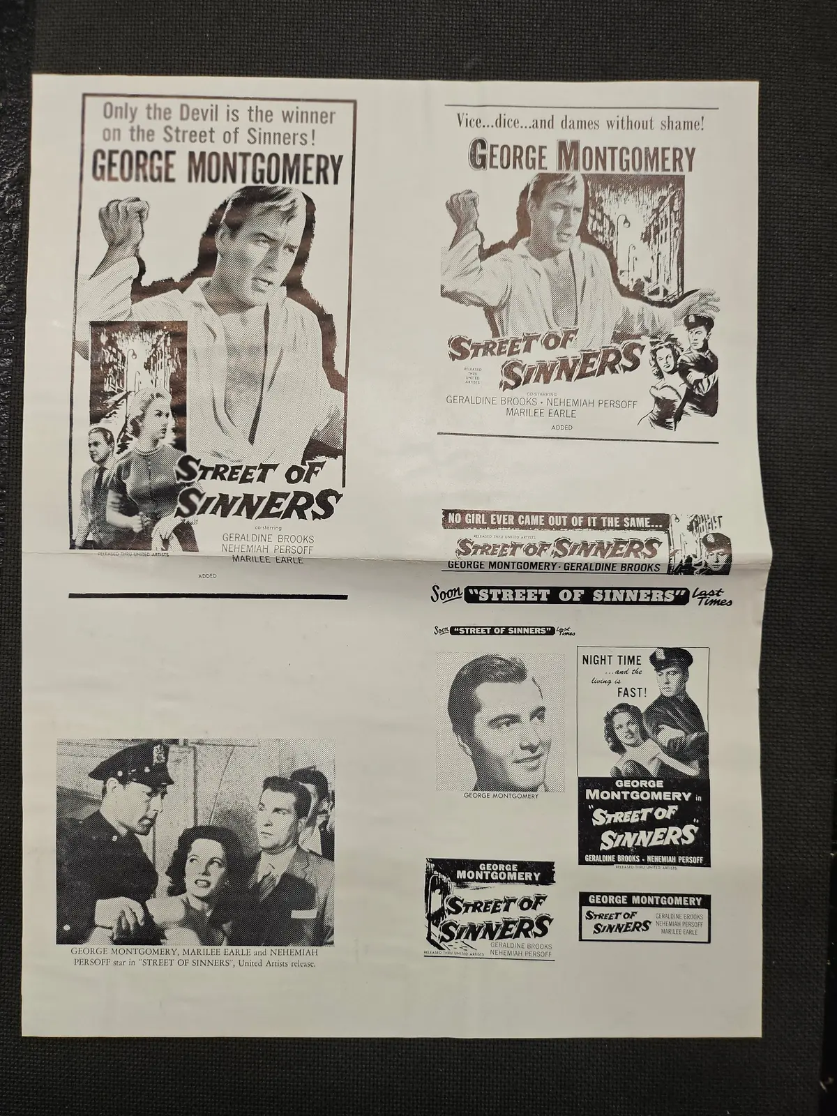 "Street Of Sinners" Original Movie Ad Clip Art 1
