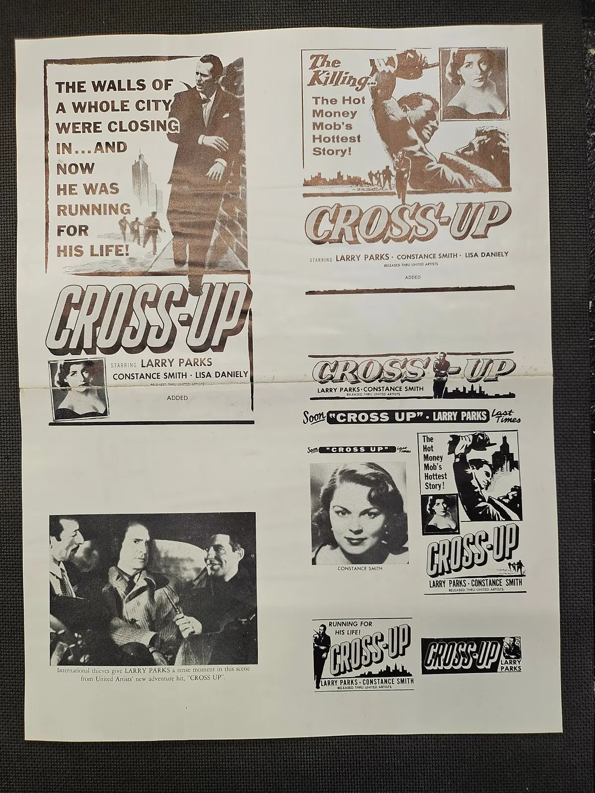 "Cross-Up" Original Movie Ad Clip Art And Ad Mat Mold 1