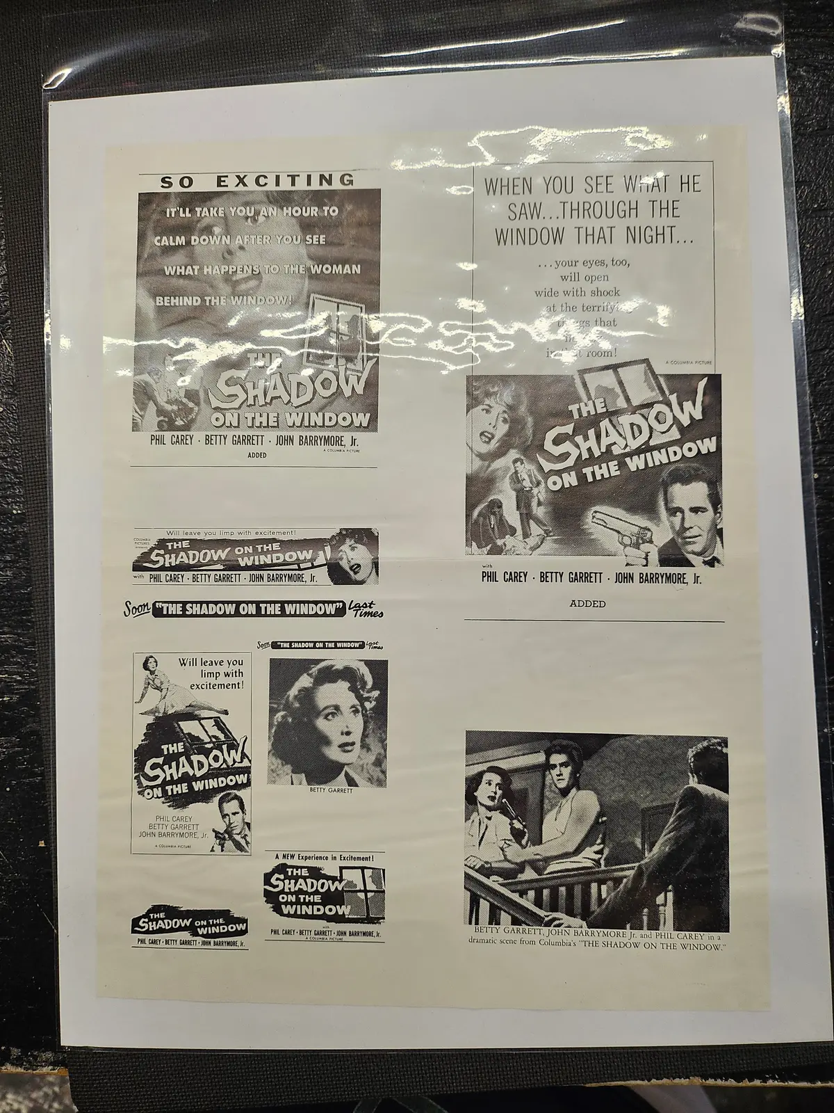 "The Shadow On The Window" Original Movie Ad Clip Art 1