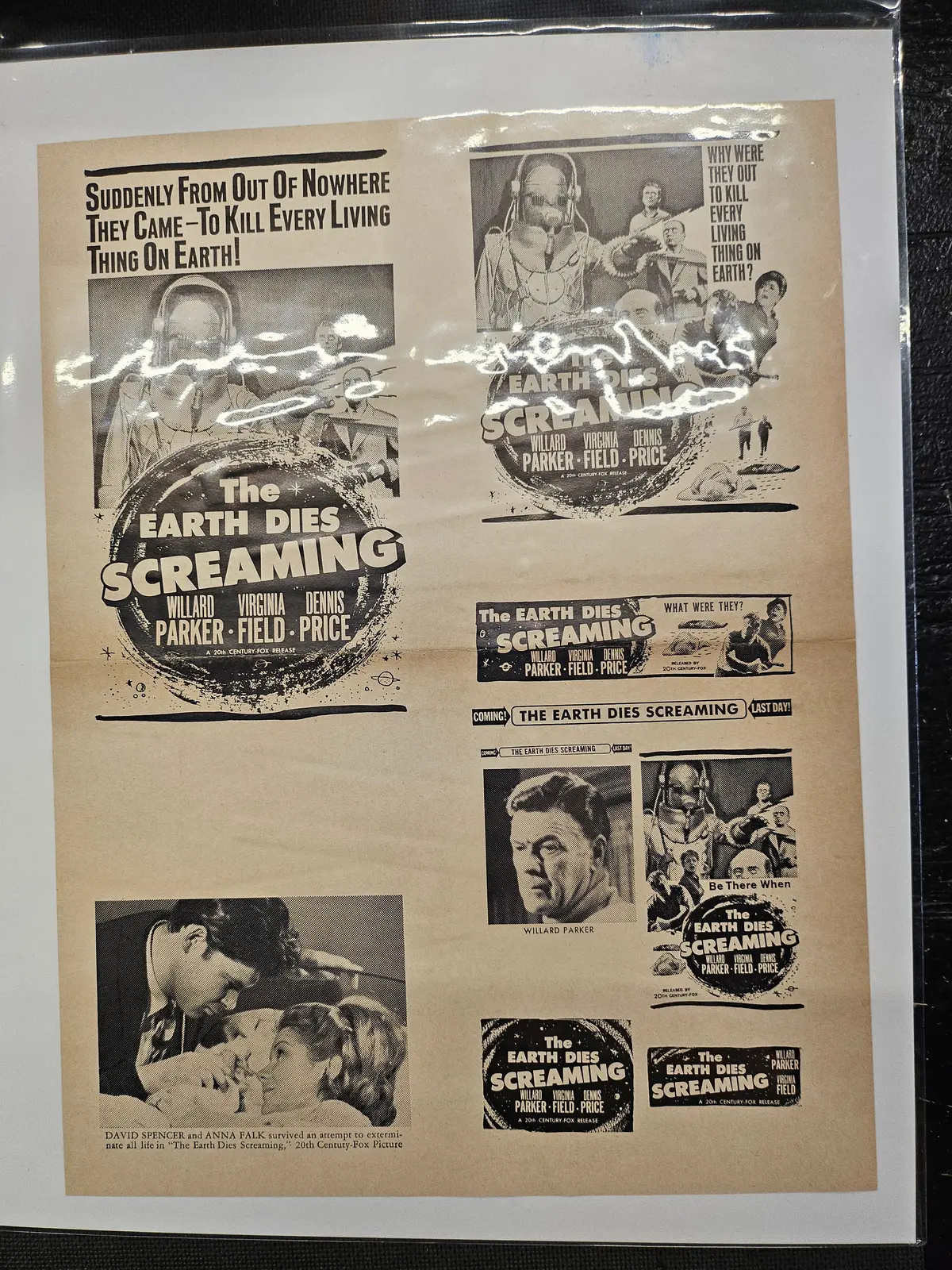 "The Earth Dies Screaming" Original Movie Ad Clip Art 1