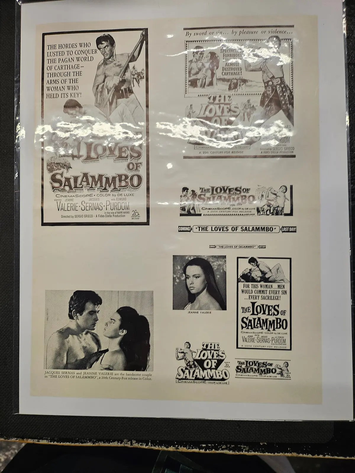 "The Loves Of Salammbo" Original Movie Ad Clip Art 1
