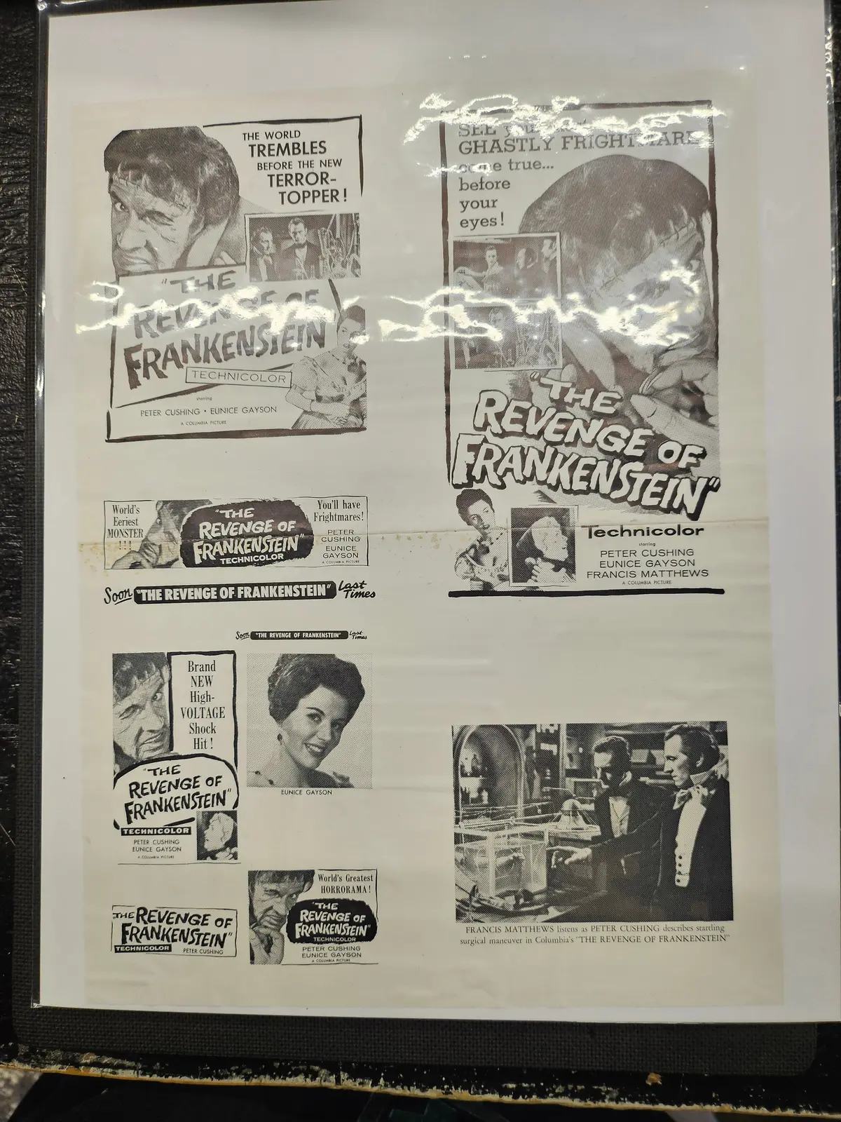 "The Revenge Of Frankenstein" Original Movie Ad Clip Art 1