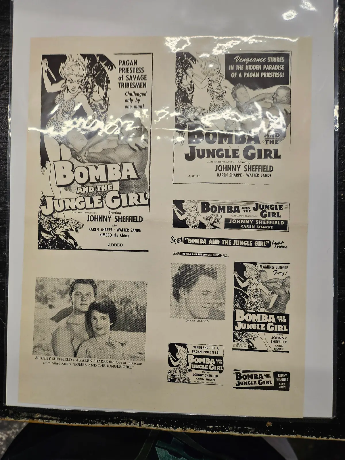 "Bomba And The Jungle Girl" Original Movie Ad Clip Art 1