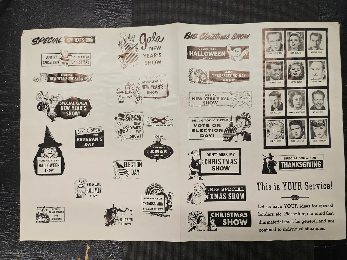 Holiday Borders Movie Ad Clip Art 1962 1