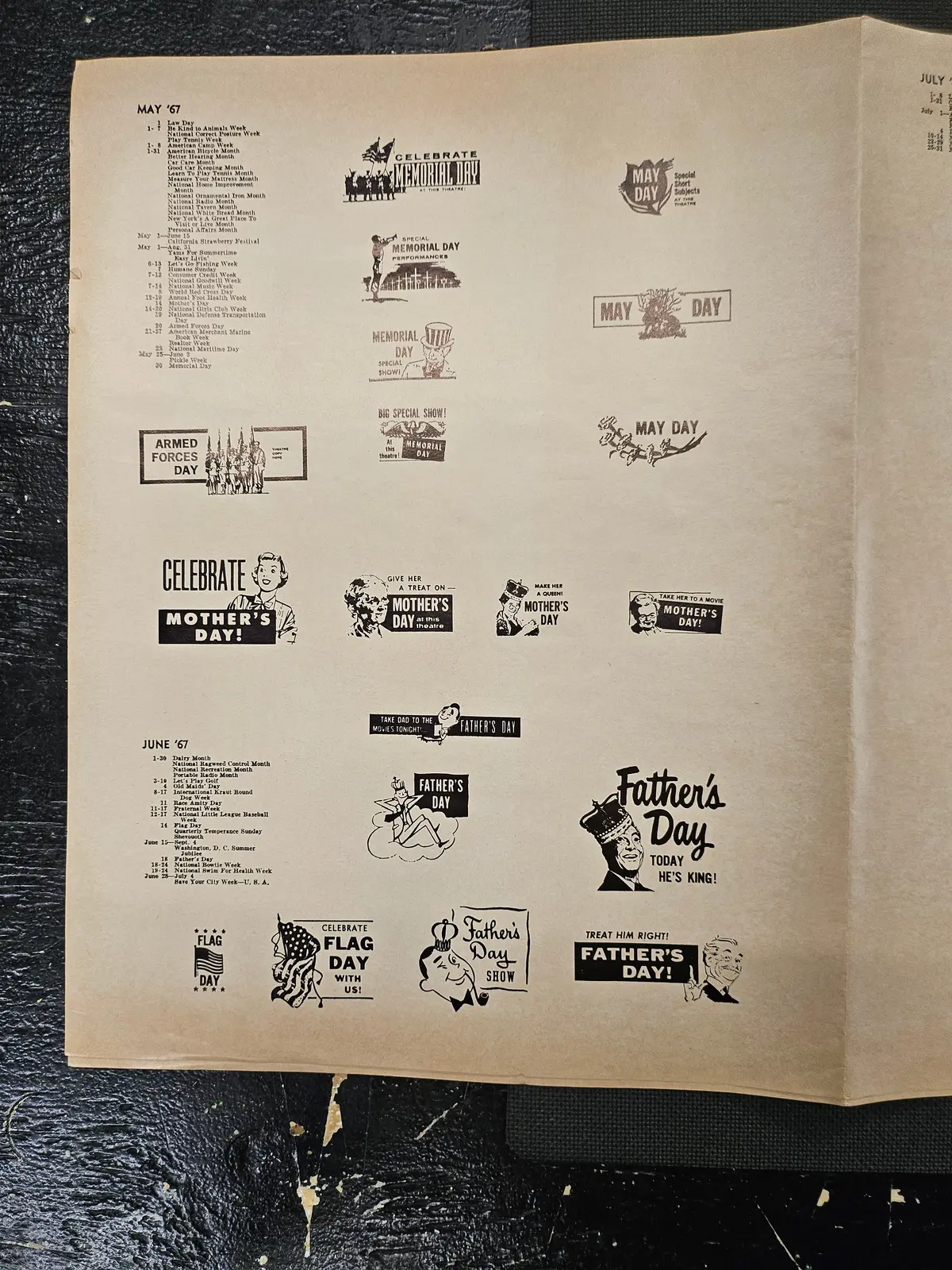 Holiday Borders Movie Ad Clip Art 1967 1