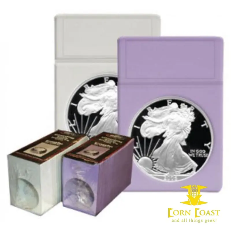 25 Bcw Foam Graded Coin Slab Inserts Only - Eagle Purple 1