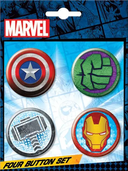 Marvel Comics Carded 4 Button Set 1