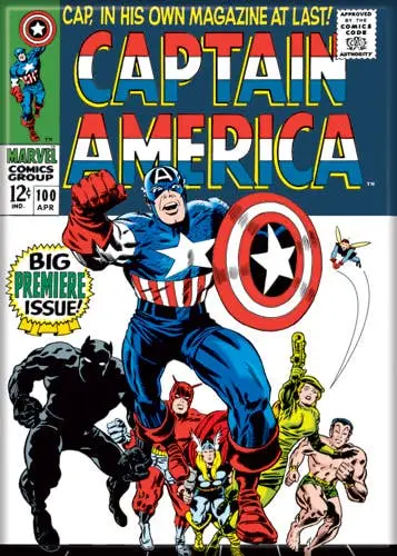 Marvel Comics Captain America #100 Magnet 2.5" X 3.5" 1