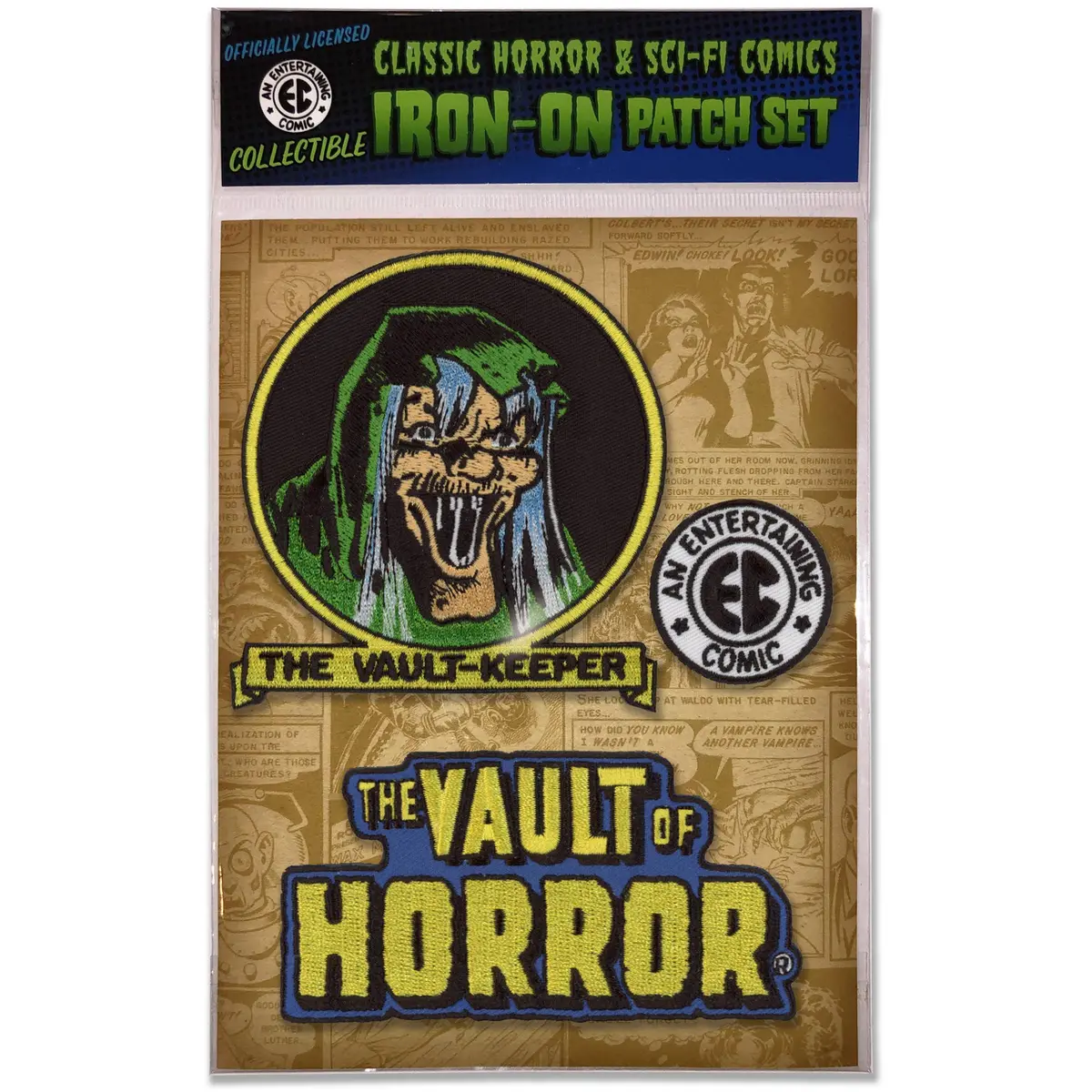 Ec Comics "The Vault Of Horror" Embroidered Patch Set 1