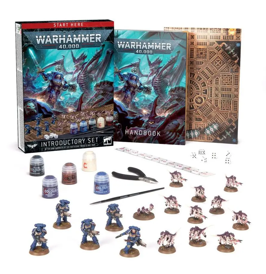 Warhammer 40,000 Introductory Set (Model, Paint, & Game) 1