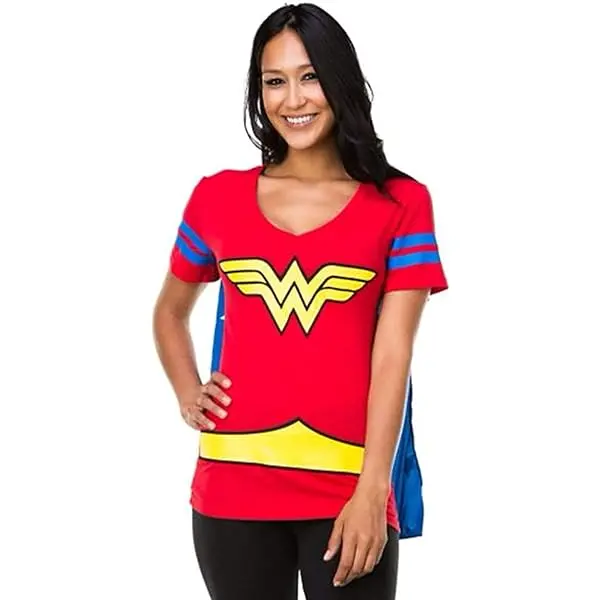 Wonder Woman Cosplay Shirt With Cape L 1