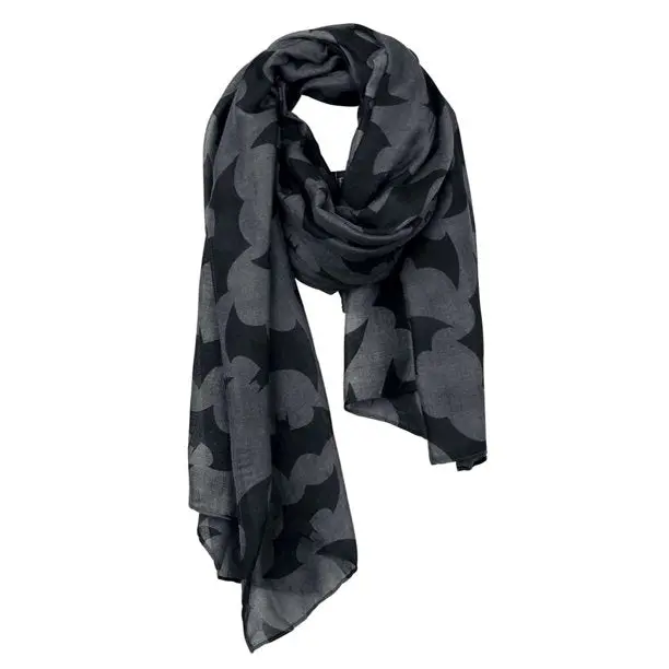 Dc Comics Batman Allover Logo Print Design Viscose Scarf 1
