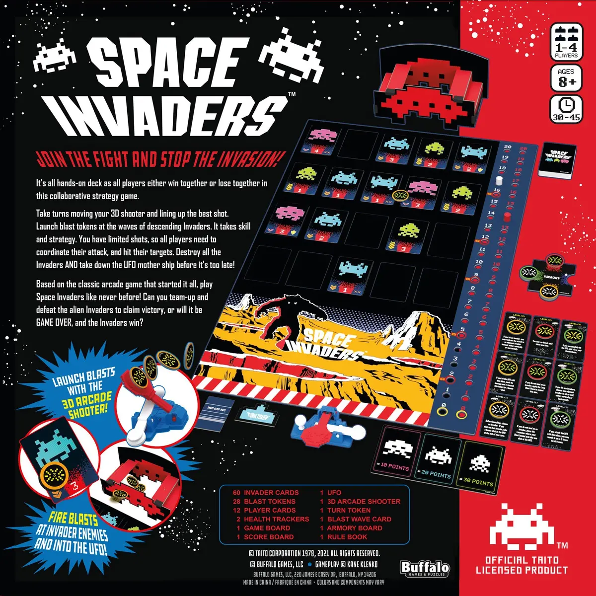 Space Invaders Board Game, By Buffalo Games 2