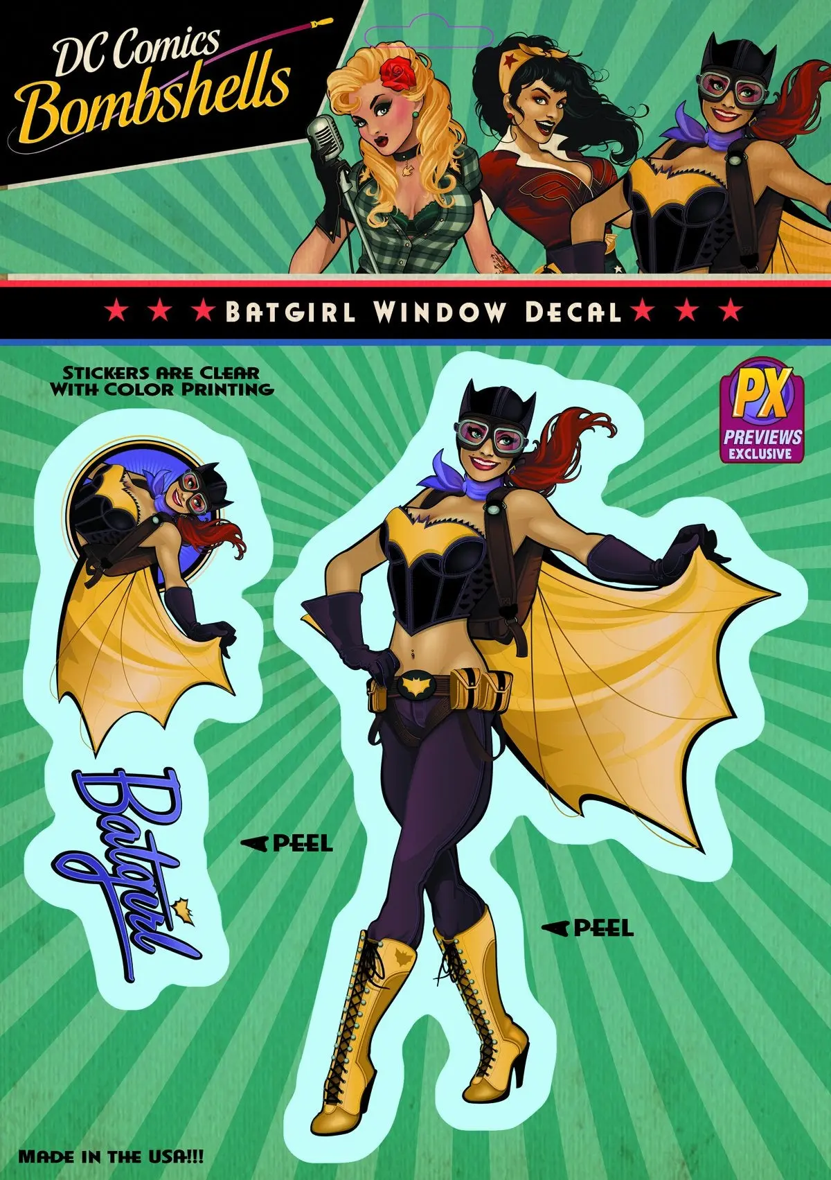 Dc Bombshells Batgirl Window Decals 1