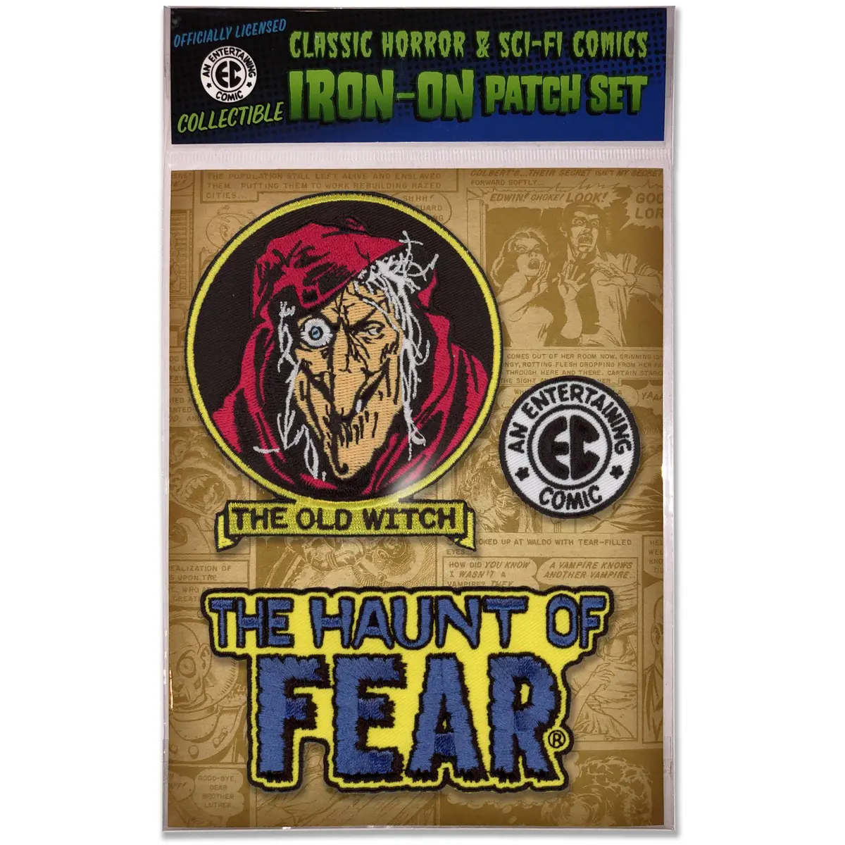 Ec Comics "The Haunt Of Fear" Embroidered Patch Set 1