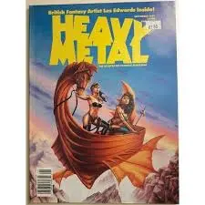 British Fantasy Artist Les Edwards Heavy Metal September 1991 1