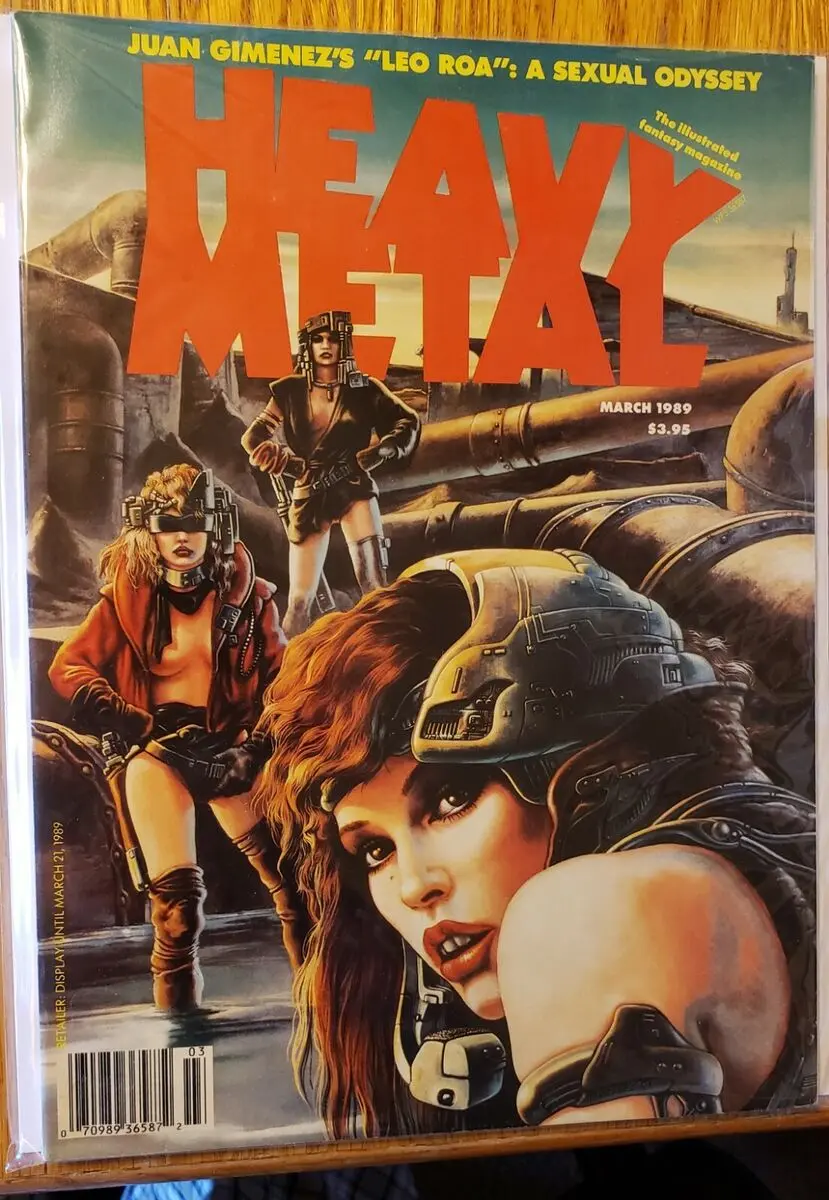 Heavy Metal Magazine, Juan Gimenez's "Leo Roa": A Sexual Odyssey March 1989 1