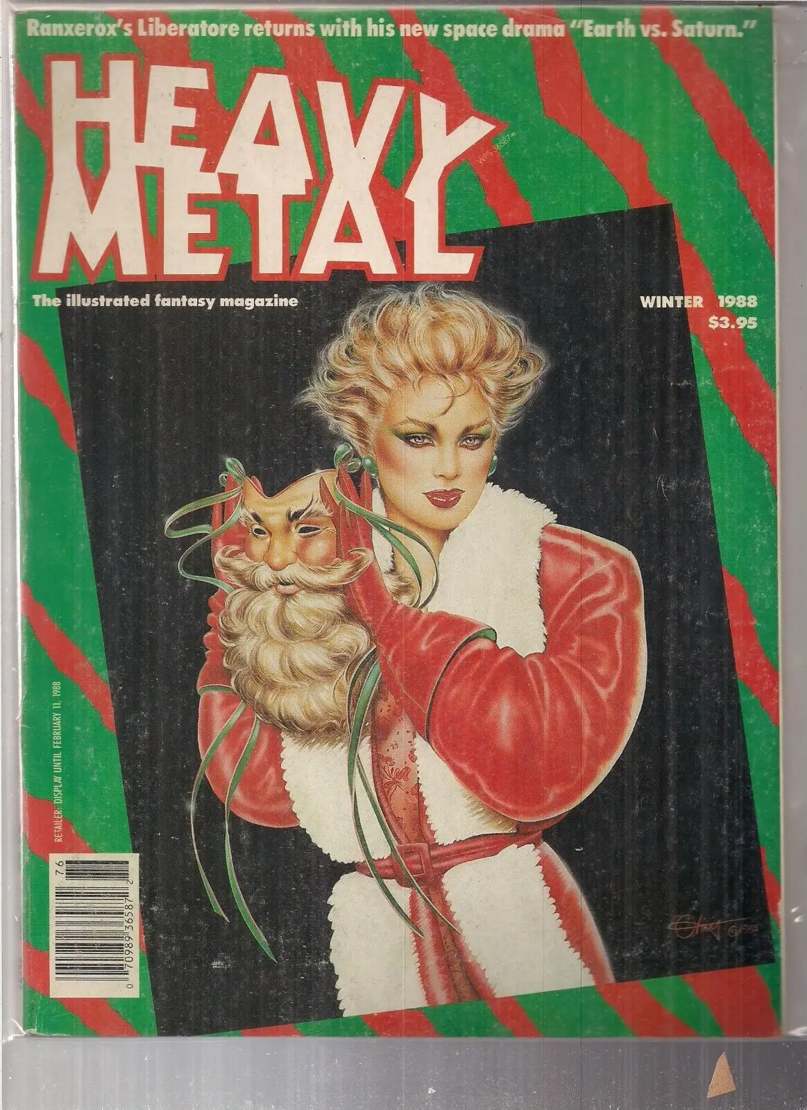 Heavy Metal Magazine, Ranxerox's Liberatore Returns With His New Space Drama Winter 1988 1