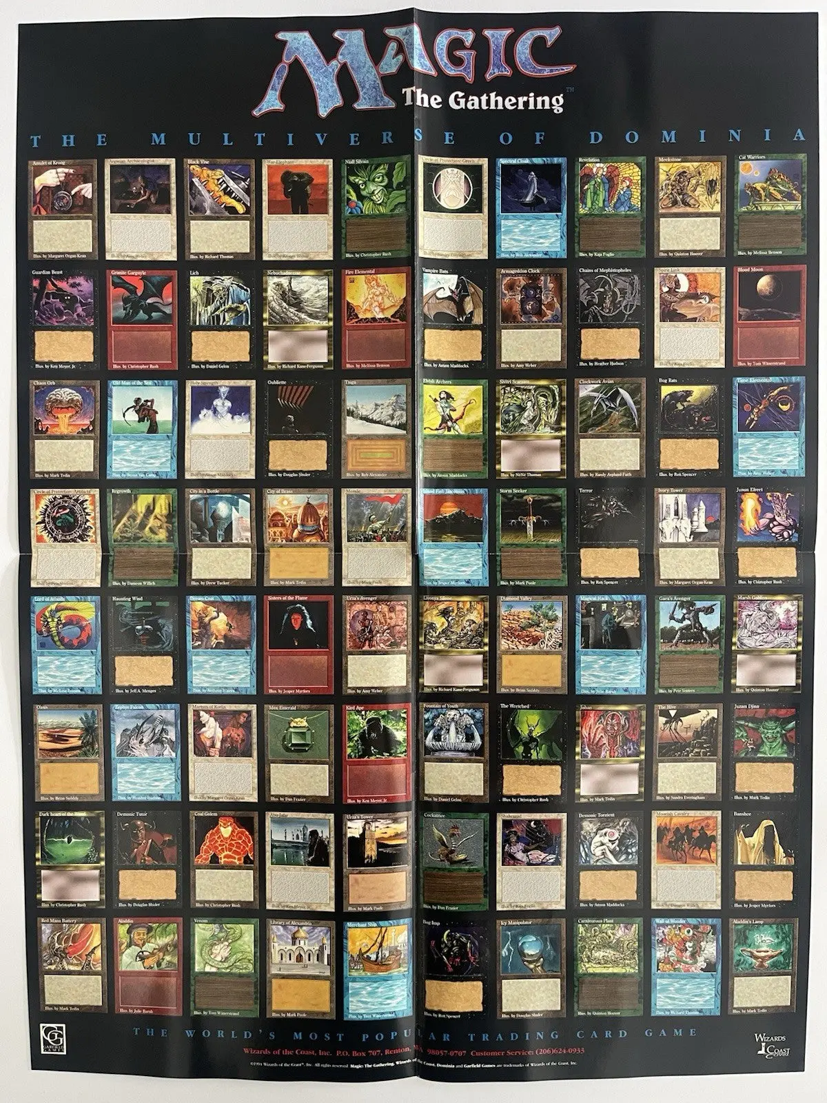 Magic The Gathering Multiverse Of Dominia Store Promo Poster 1994 Wotc 1