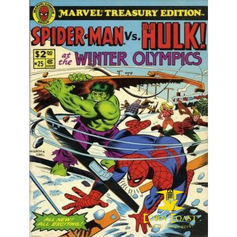 Marvel Treasury Edition (1974) #25 Spider-Man Vs. Hulk At The Winter Olympics Nm 1