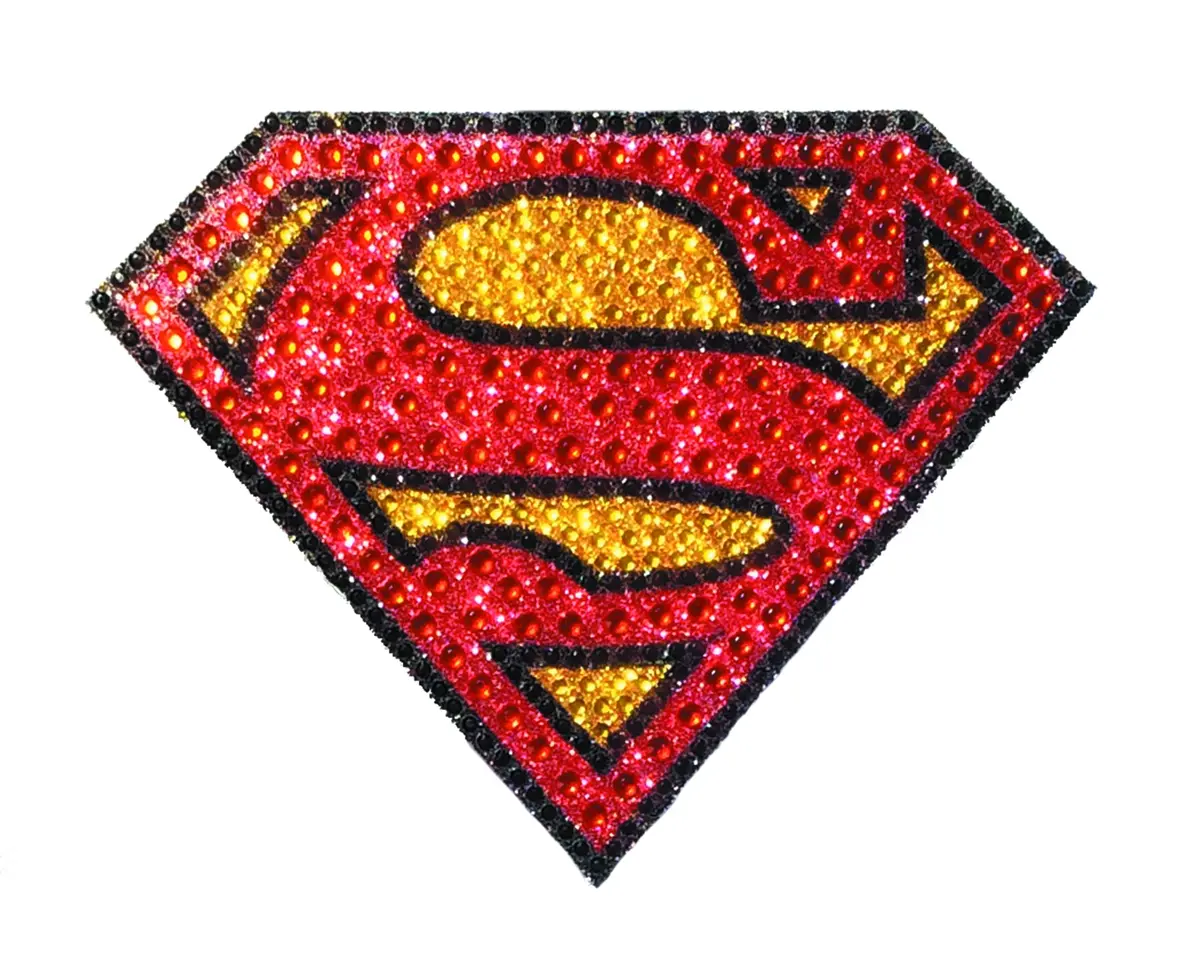 Dc Heroes Crystal Superman Logo Medium Decal 1