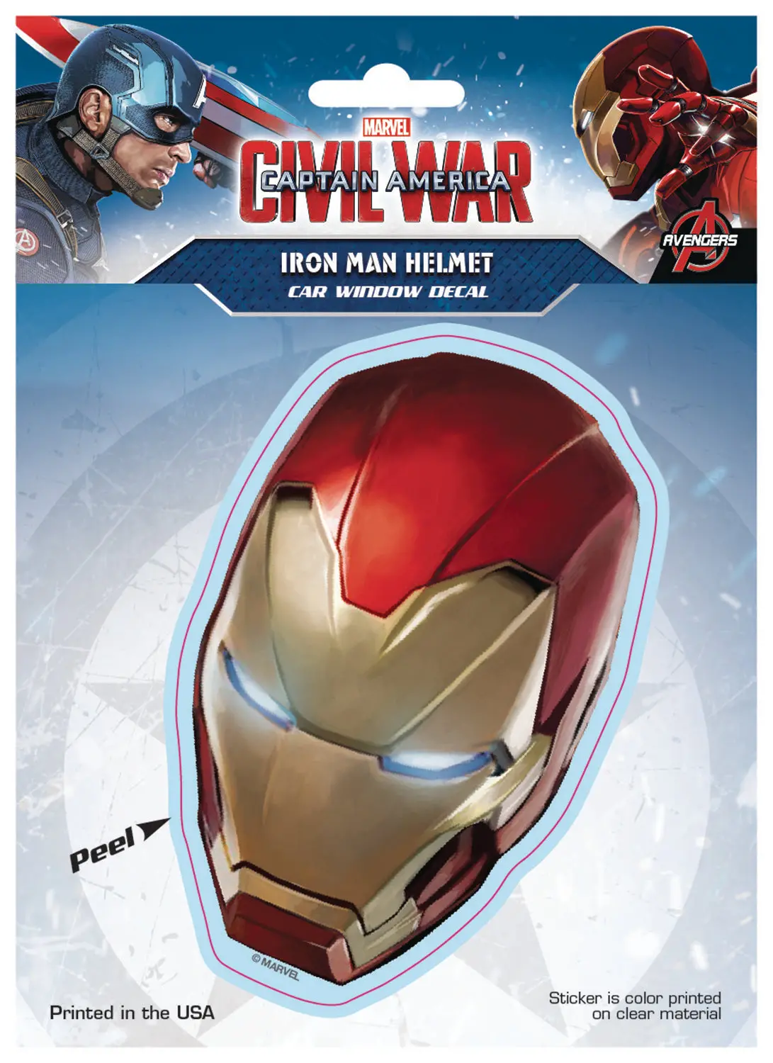 Captain America Civil War Iron Man Helmet Decal 1