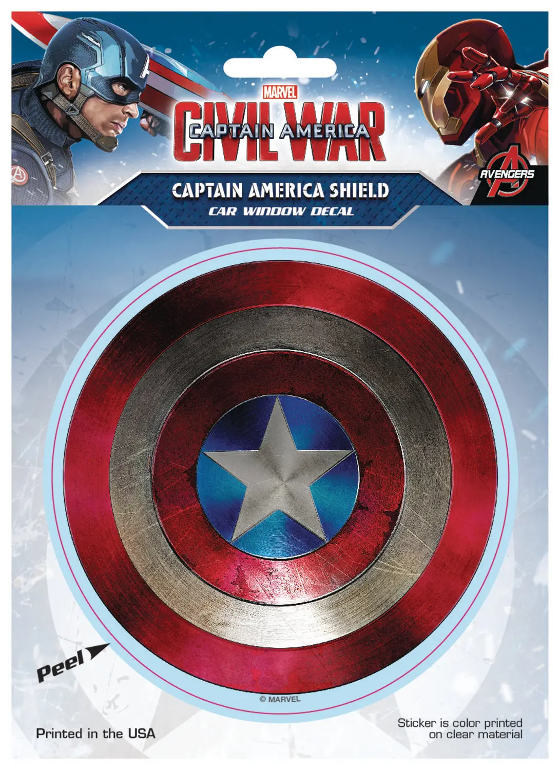 Captain America Civil War Cap Shield Decal 1