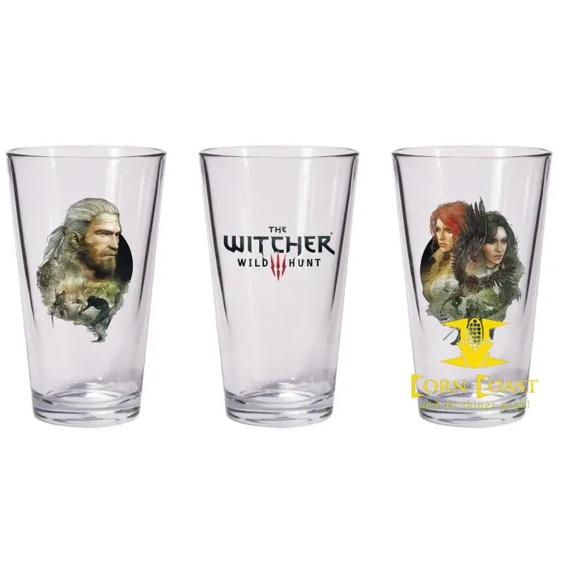 Witcher Pint Glass Set Geralt & Triss Yennefer 1