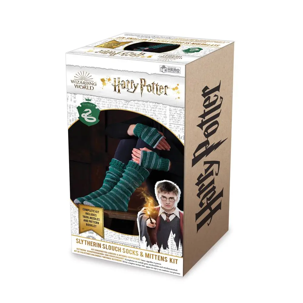 Hp Knit Kits Slytherin Fingerless Mittens And Socks Kit 1