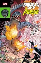 Godzilla Vs Avengers One Shot Nick Bradshaw Monster Homage Var Nm 1
