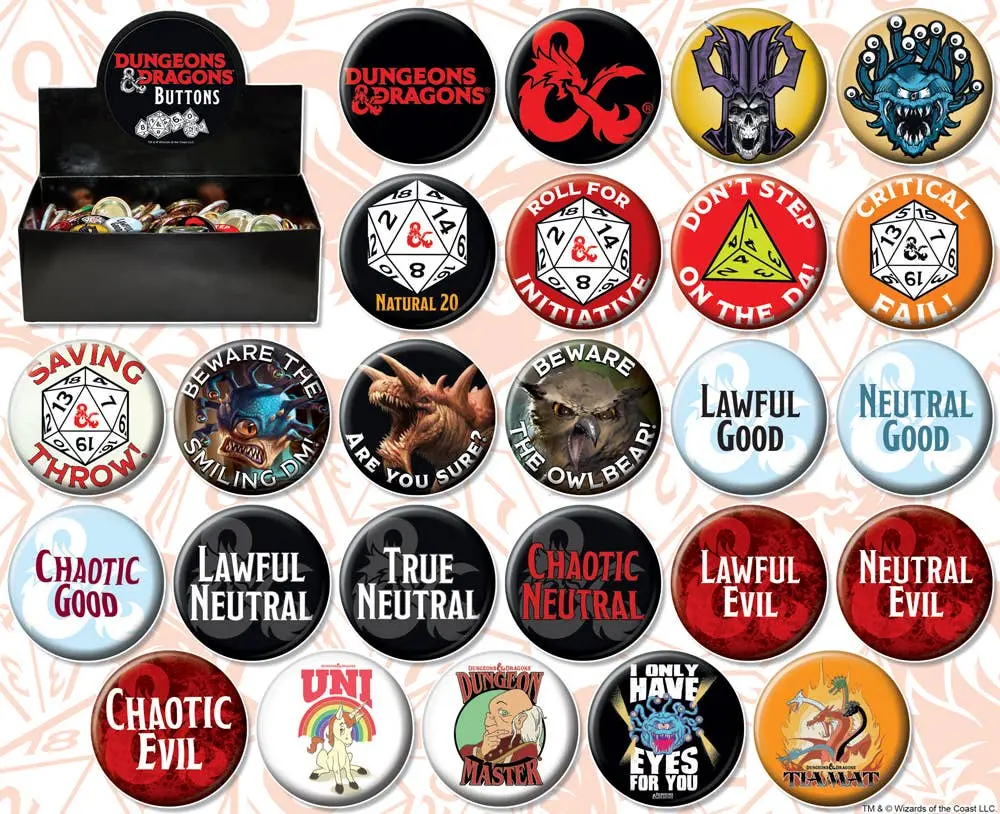 Dungeons & Dragons 144 Piece Button Assortment 1