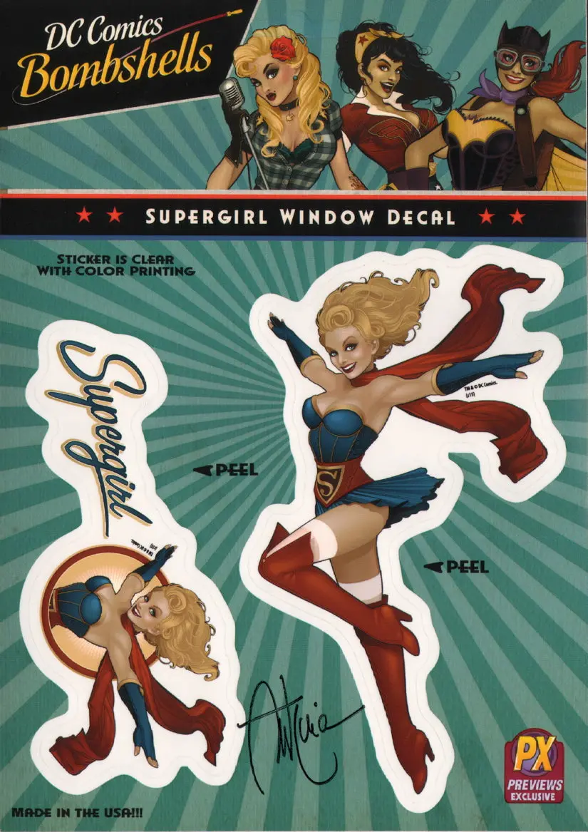 Dc Bombshells Supergirl Window Decals 1