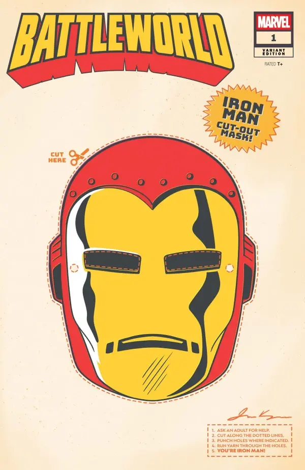 Battleworld (2025) #1 James Kerigan Retro Halloween Mask Variant 1