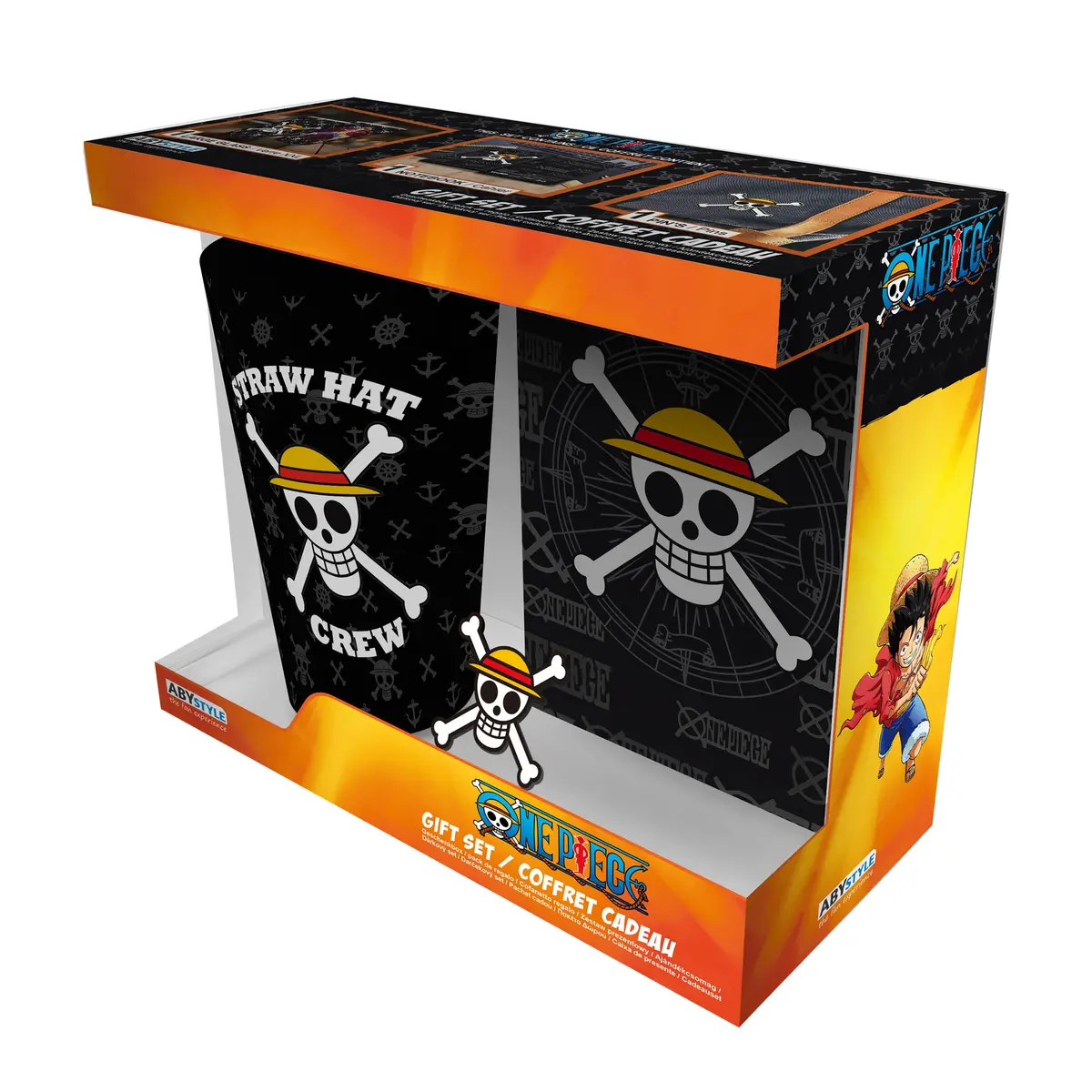 One Piece Skull Glass, Pin And Notebook Giftset 1