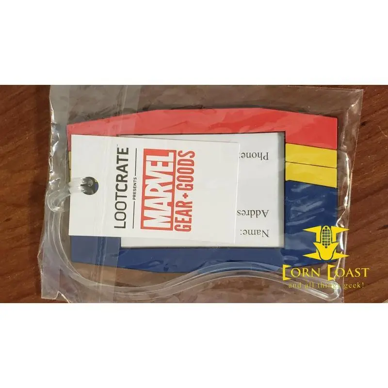 Captain Marvel Logo, Travel Bag, Luggage Tag / School I.D. Tag. Loot Crate Exclusive 2