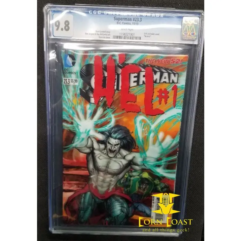 Dc New 52 Superman #23.3 (H'el #1) Lenticular 3D Variant Cover Cgc 9.8 1