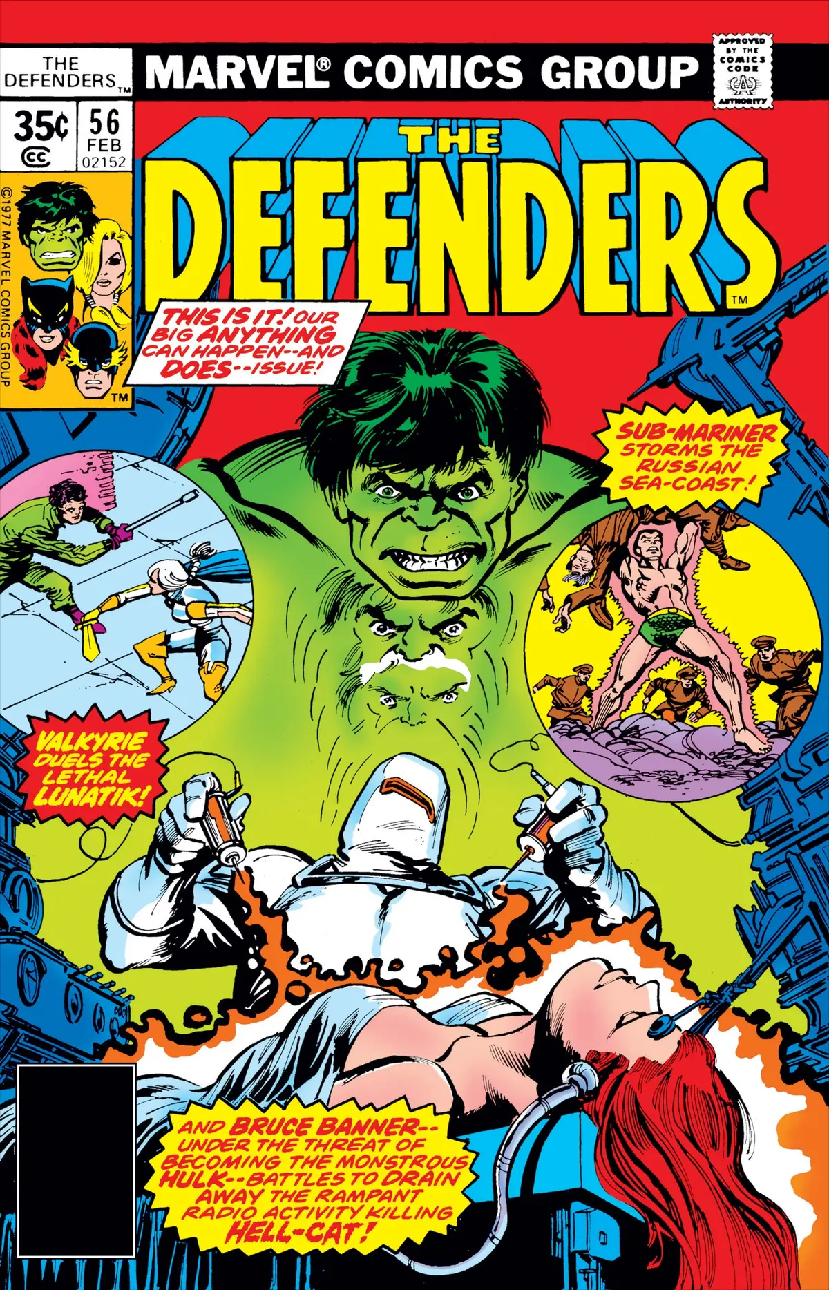 The Defenders (Vol 1 Feb 1978) #56 Vf/Nm 1