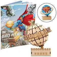 Incredibuilds Dc Comics Superman Daily Planet Book & Wood Model Figure Kit Hc 1