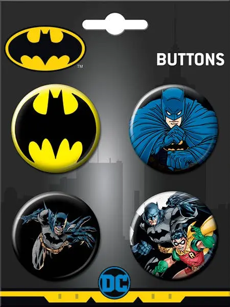 Dc Comics Batman Four Button Pin Set 1