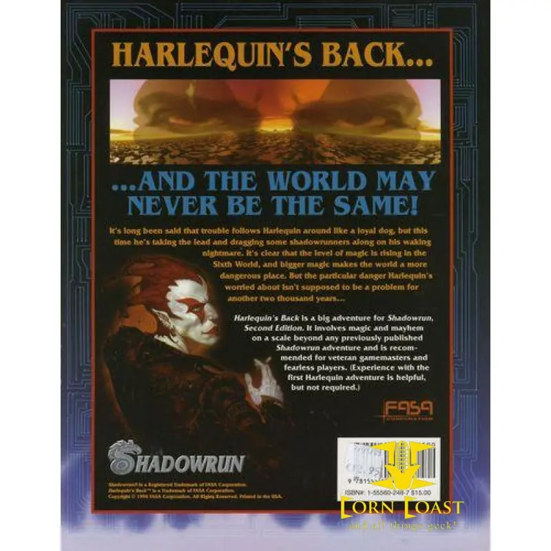 Harlequins' Back (Shadowrun Rpg) Paperback (Fas7320) 2