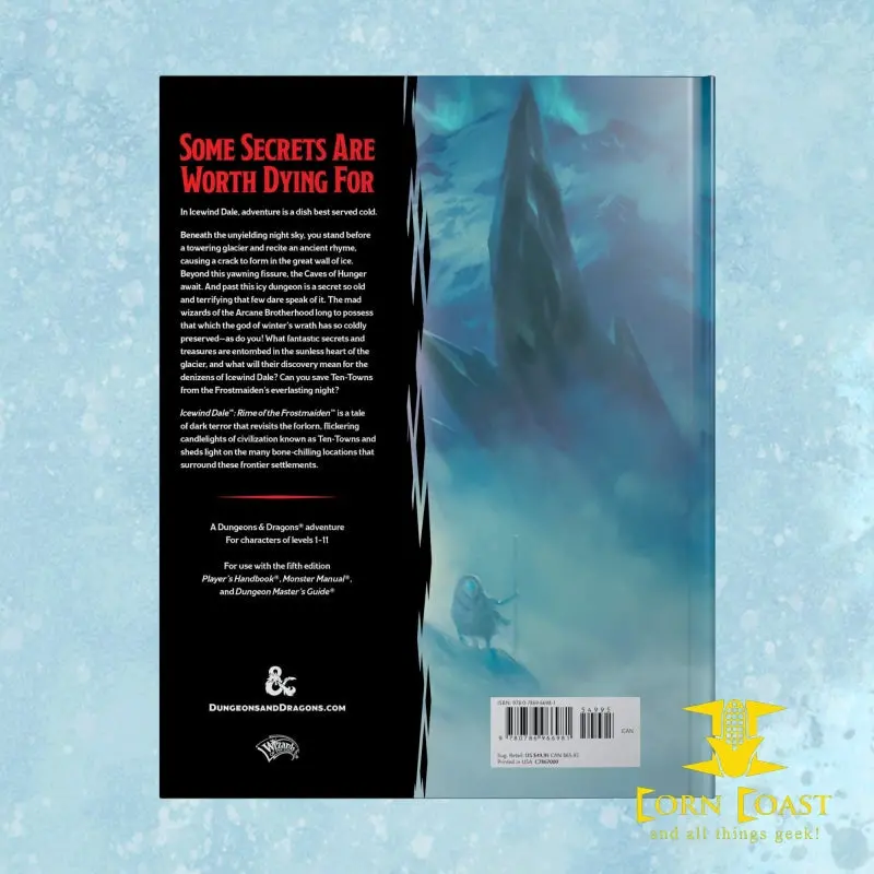 Icewind Dale: Rime Of The Frostmaiden (D&D Adventure Book) (Dungeons & Dragons) Hardcover 5E 2