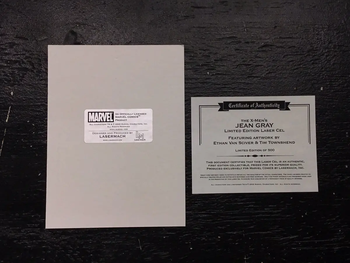 Limited Edition X-Men Jean Gray Laser Cut Cel 2