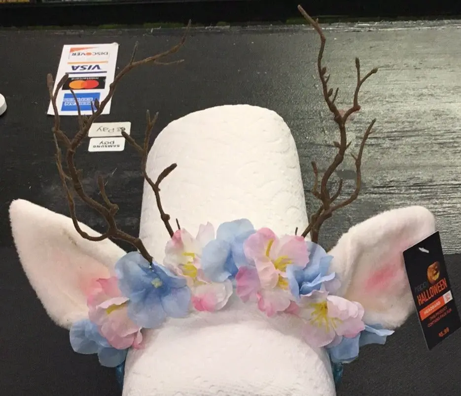 Dears Ears With Flowers Halloween Headband 1