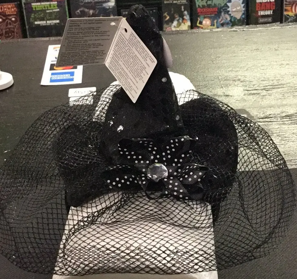 Black Light Up Witch Hat Headband 1