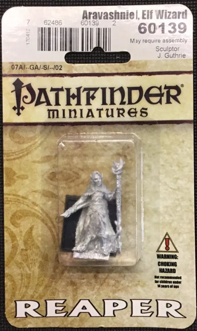 Aravashniel Elf Wizard Pathfinder Metal Mini 1